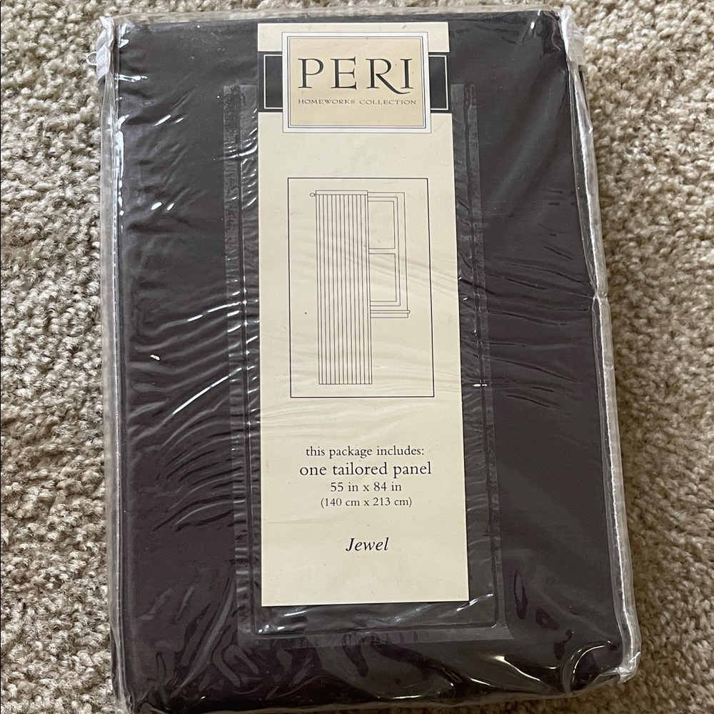 PERI Jewel Tailored Curtain Panel — Deep Brown